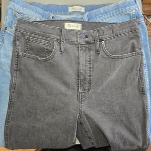 Madewell Women's Stove Top Charcoal And Light Blue Jeans